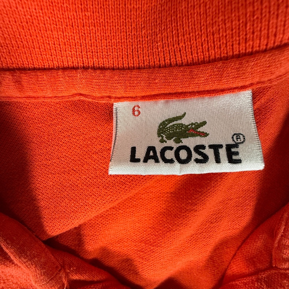 Lacoste Polo Shirt Mens 6 Orange Short Sleeve Cotton Pique Classic Logo - Picture 2 of 8